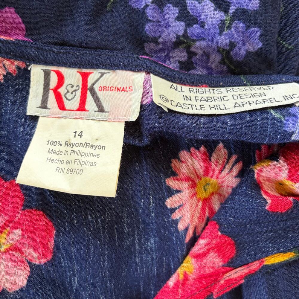 90s Vintage Floral Maxi Dress - Picture 9 of 9